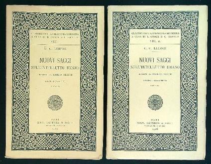 Nuovi saggi sull'intelletto umano 2 vv. - copertina