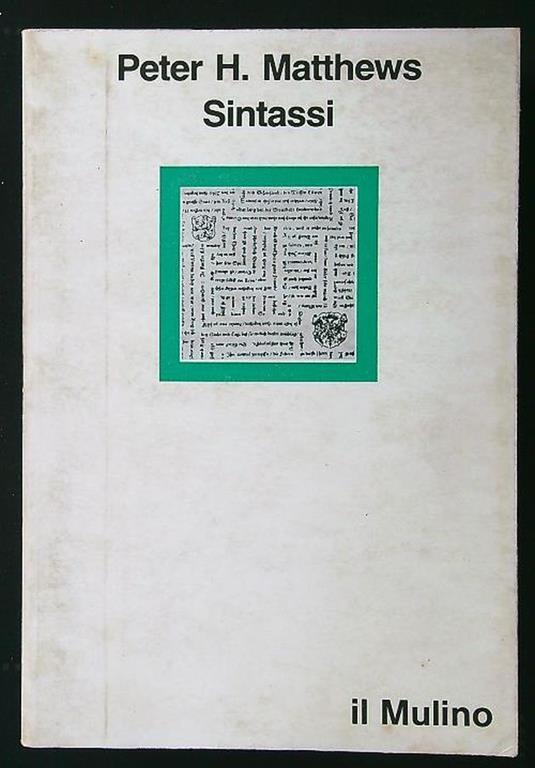 Sintassi - Peter H. Matthews - copertina