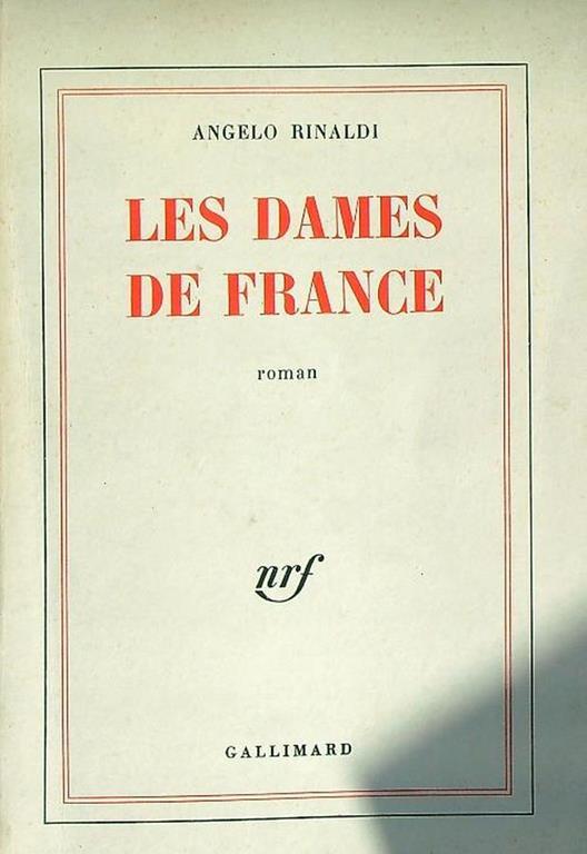 Les dames de france - Angelo Rinaldi - copertina