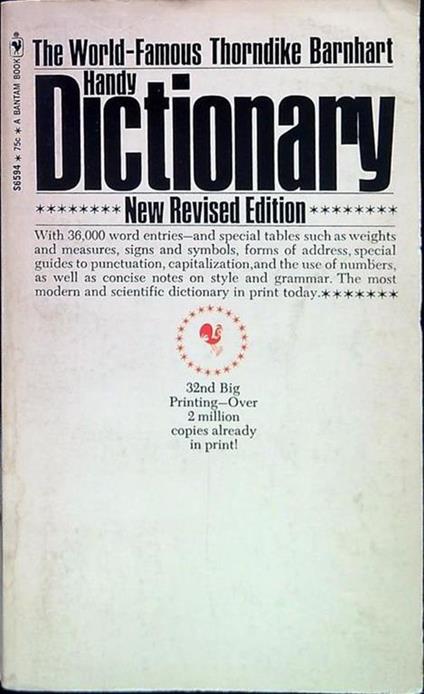 The Thorndike Barhart Handy Dictionary - copertina