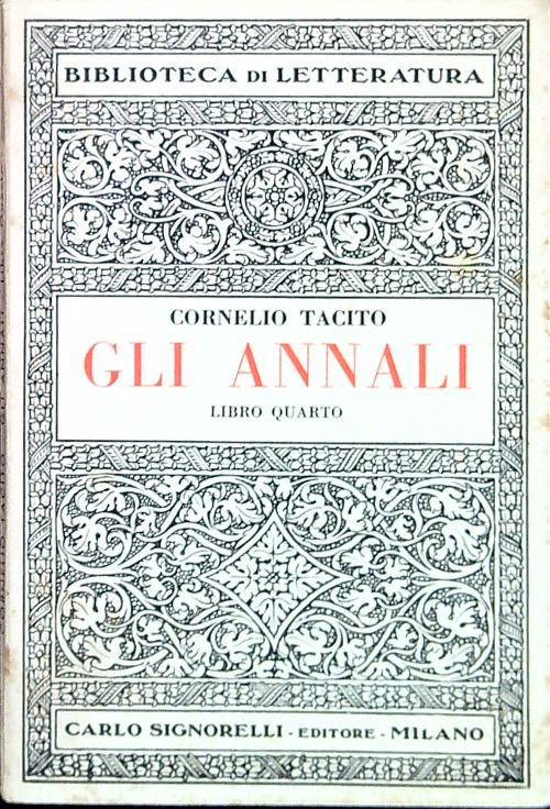 Gli annali - Libro quarto