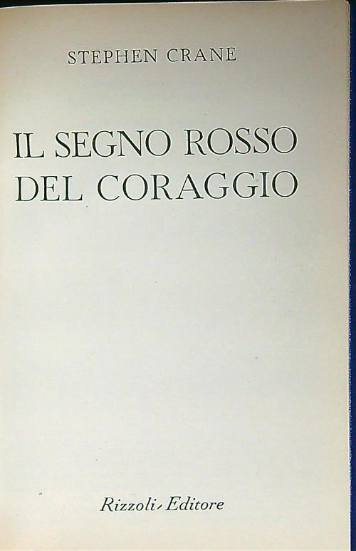 Il segno rosso del coraggio
