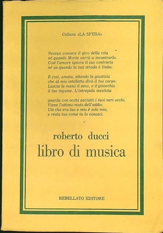Libro di musica - Roberto Ducci - copertina