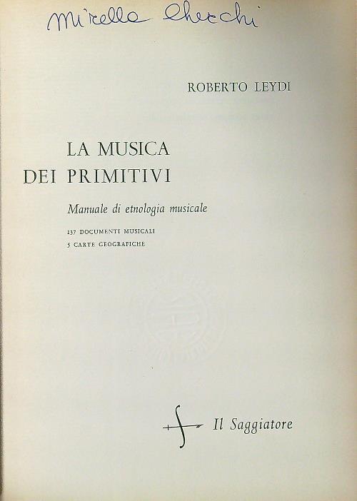 La musica dei primitivi