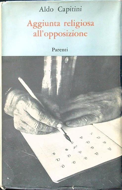 Aggiunta religiosa all'opposizione - Aldo Capitini - copertina