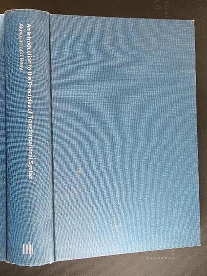 An Introduction to the Principles of Transformational Syntax - copertina