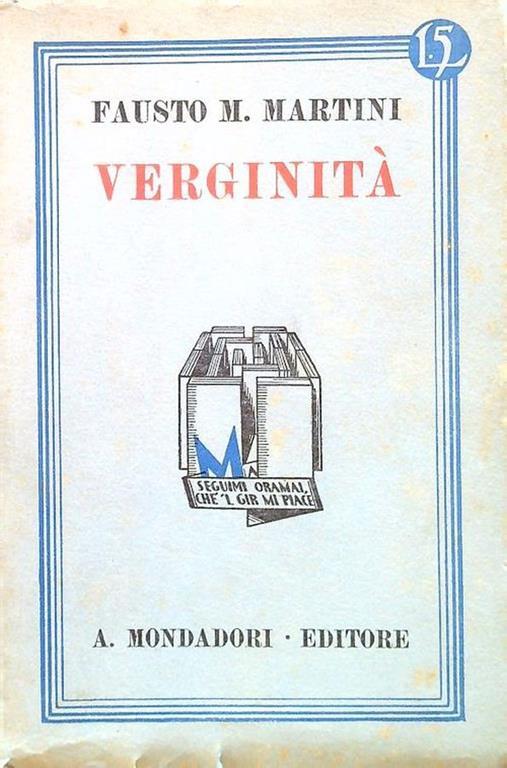Verginità - Fausto M. Martini - copertina