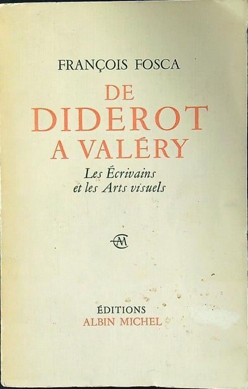 De Diderot a Valery - François Fosca - copertina