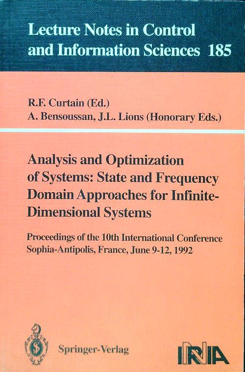 Analysis and Optimization of Systems