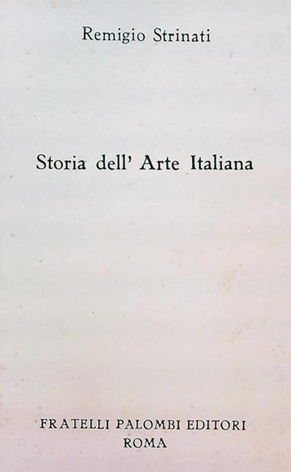 Schemi storico-critici dell'arte italiana. Vol. II - Remigio Strinati - copertina