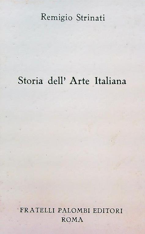 Schemi storico-critici dell'arte italiana. Vol. II - Remigio Strinati - copertina