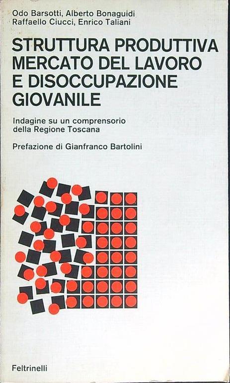 Struttura produttiva mercato del lavoro e disoccupazione giovanile - Divo Barsotti - copertina