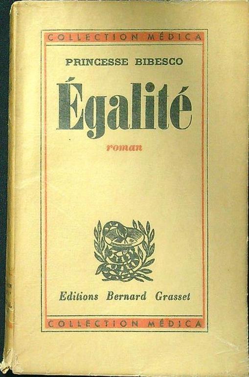 Egalitè - Princesse Bibesco - copertina