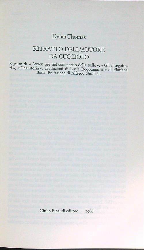 Ritratto dell'autore da cucciolo