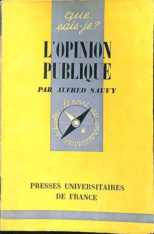 L' opinion publique - Alfred Sauvy - copertina