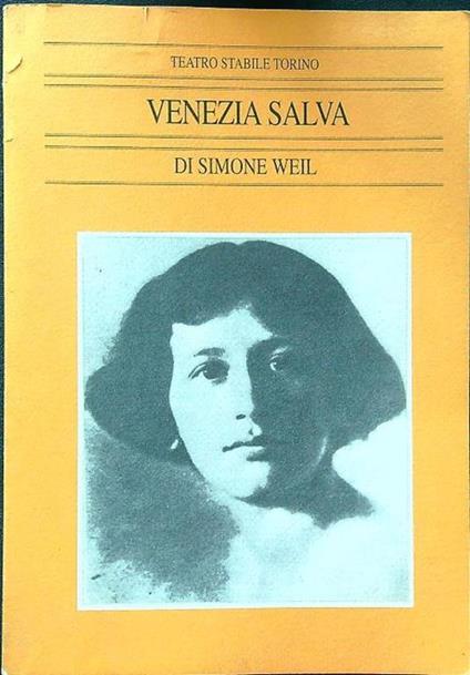 Venezia salva - Simone Weil - copertina