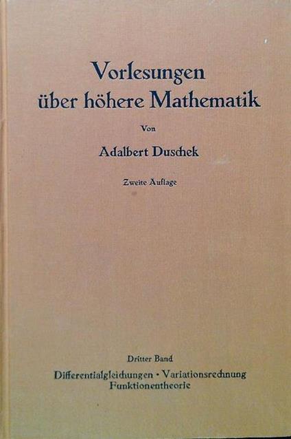 Vorlesungen uber hohere Mathematik - copertina