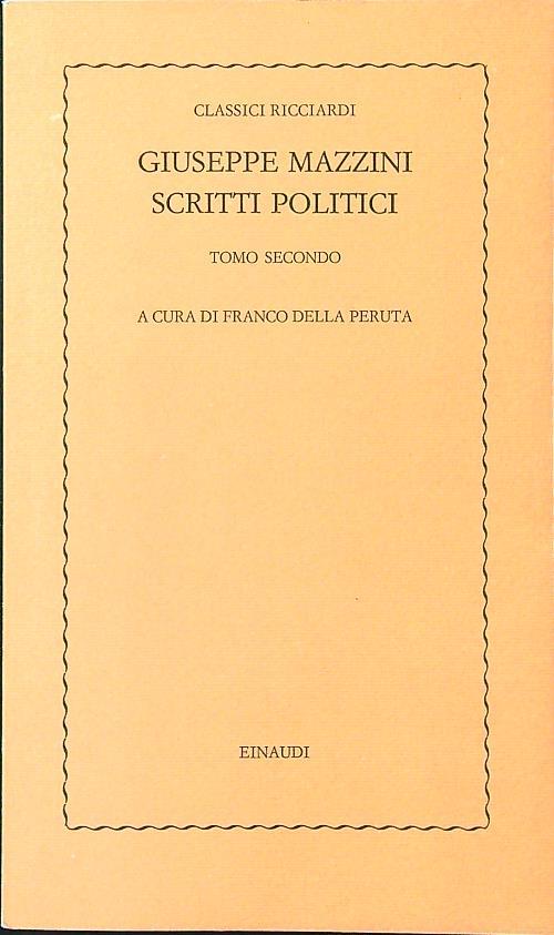 Scritti politici tomo II
