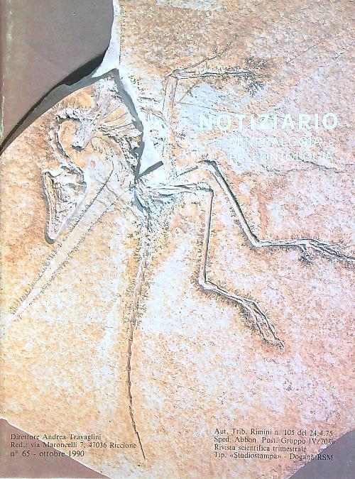 Notiziario di mineralogia e paleontologia 65/ottobre 1990