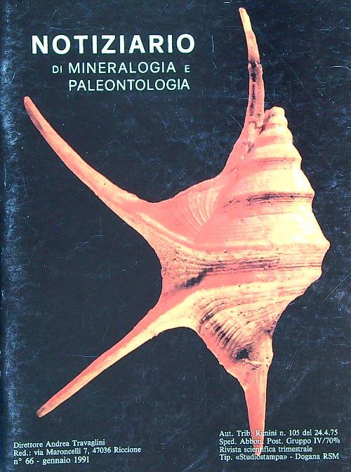 Notiziario di mineralogia e paleontologia 66/gennaio 1991