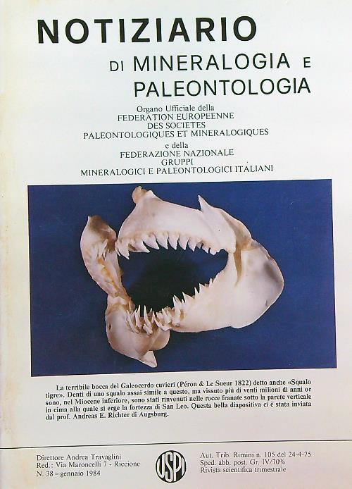 Notiziario di mineralogia e paleontologia 38/gennaio 1984
