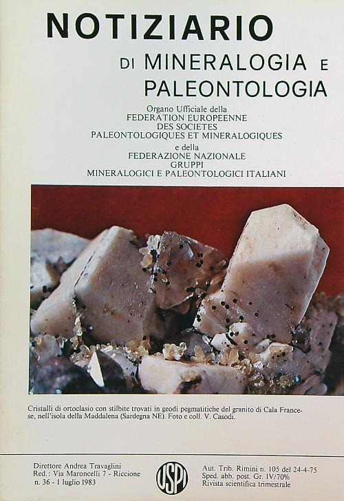 Notiziario di mineralogia e paleontologia 36/1 luglio 1983