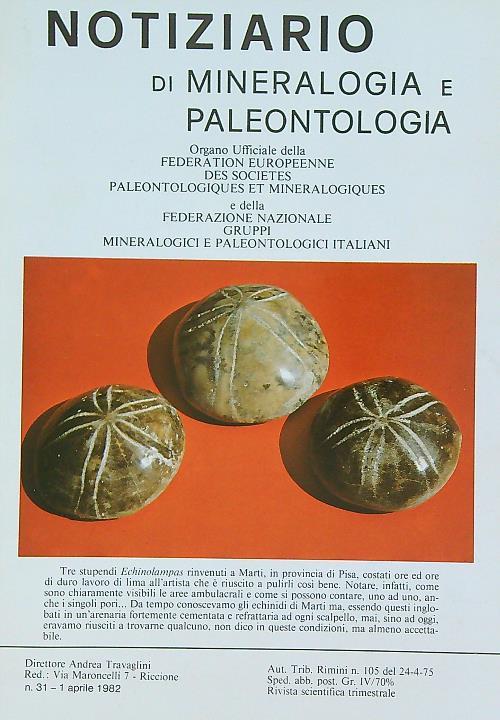 Notiziario di mineralogia e paleontologia 31/1 aprile 1982