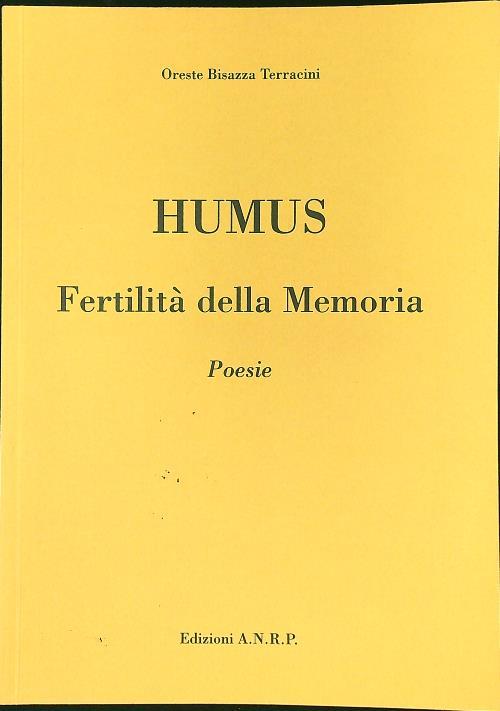 Humus fertilità della memoria - Oreste Bisazza Terracini - copertina