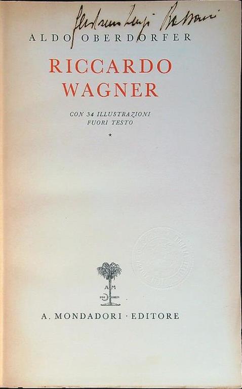 Riccardo Wagner - Aldo Oberdorfer - copertina