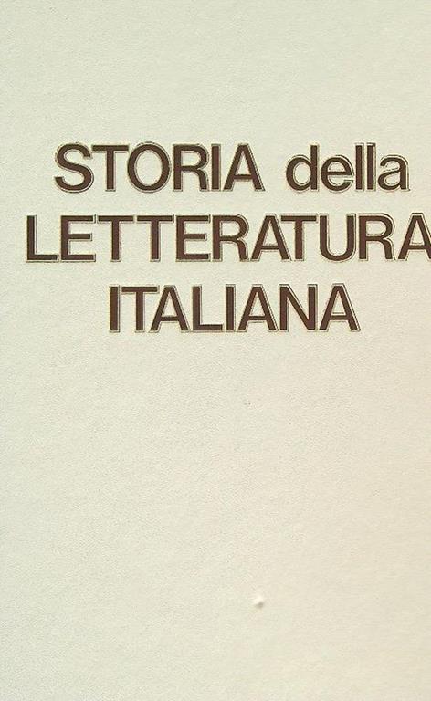 Storia della letteratura italiana. vol 1 - Francesco De Sanctis - copertina