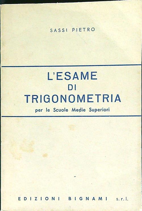 L' esame di trigonometria