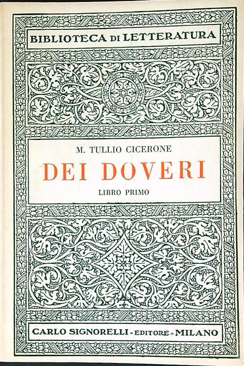 Dei doveri libro primo