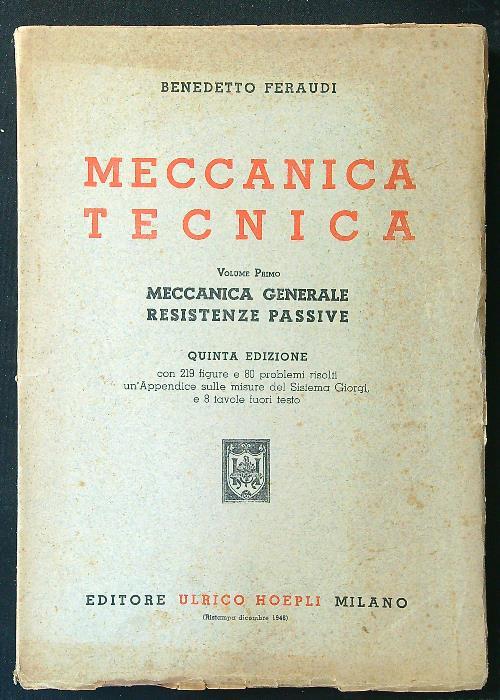 Meccanica tecnica volume primo