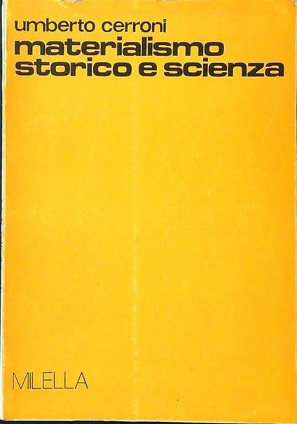 Materialismo storico e scienza - Umberto Cerroni - copertina