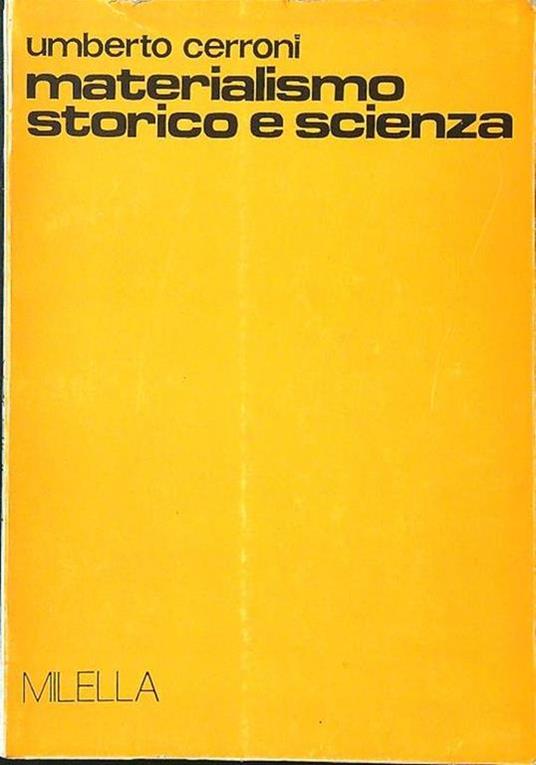 Materialismo storico e scienza - Umberto Cerroni - copertina