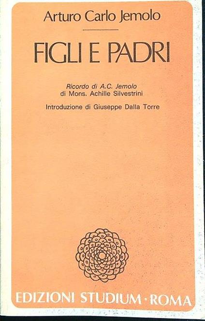 Figli e padri - Arturo Carlo Jemolo - copertina
