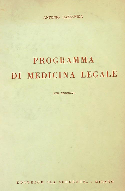 Programma di medicina legale