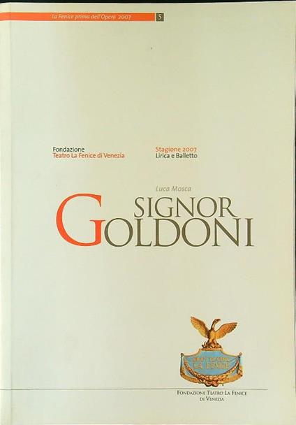 Signor Goldoni - Luca Mosca - copertina