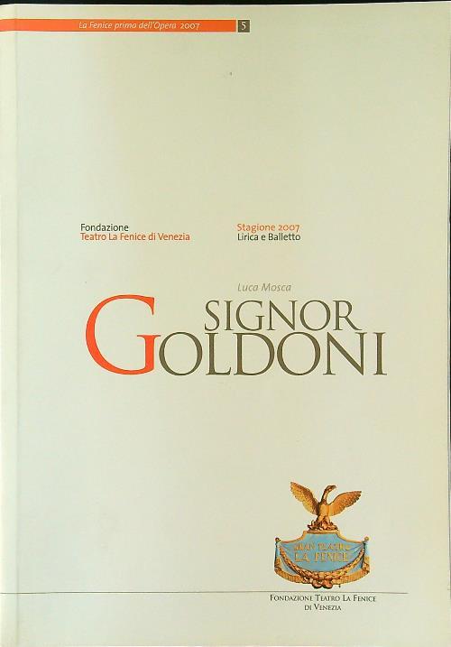 Signor Goldoni - Luca Mosca - copertina