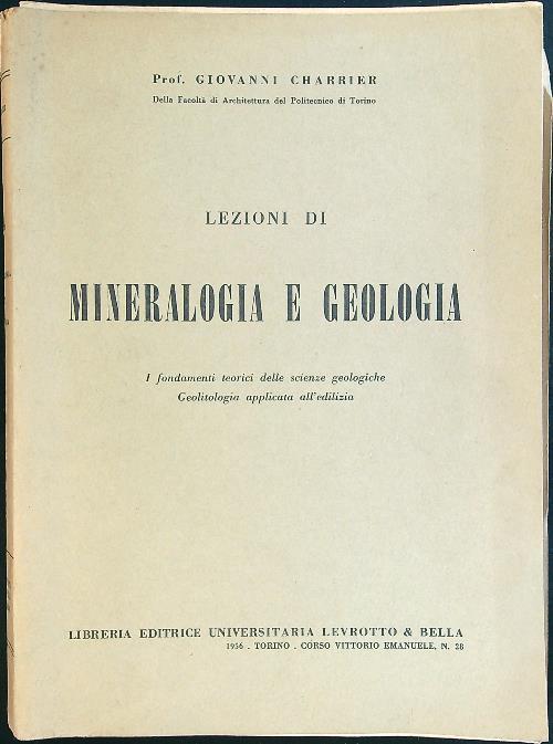 Lezioni di mineralogia e geologia