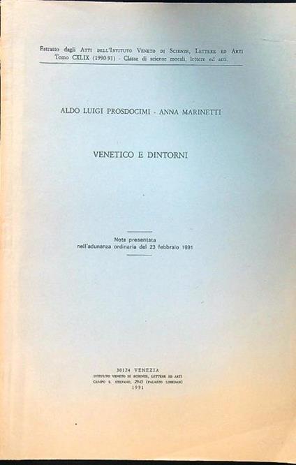 Venetico e dintorni - Prosdocimi - copertina