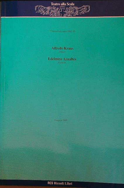 Concerti di canto 1992-93. Kraus - Arnaltes - copertina