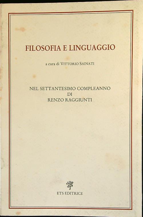 Filosofia e linguaggio