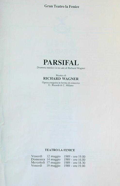 Parsifal - copertina