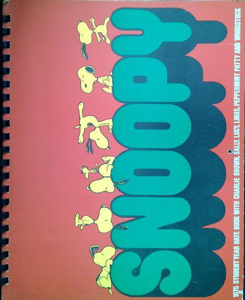 Snoopy - Peanuts 1975 Student Year Date Book - Charles M. Schulz - copertina