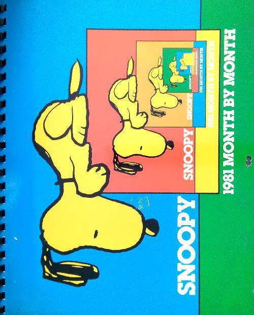 Snoopy 1981 month by month - Snoopy 1981 Date Book - Charles M. Schulz - copertina