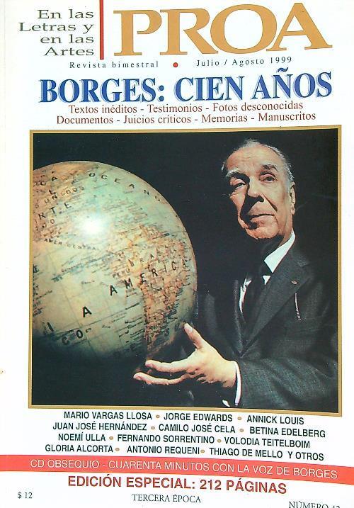 Proa. En las letras y en las artes. Julio/Agosto 1999 - copertina