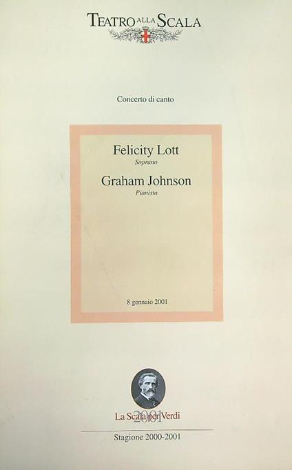 Concerti di canto. Stagione 2000-2001. Lott - Johnson - copertina