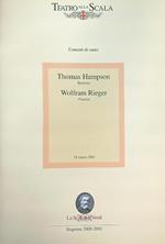 Concerti di canto. Stagione 2000-2001. Hampson - Rieger