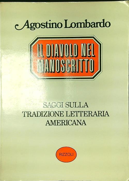 diavolo nel manoscritto - Agostino Lombardo - copertina